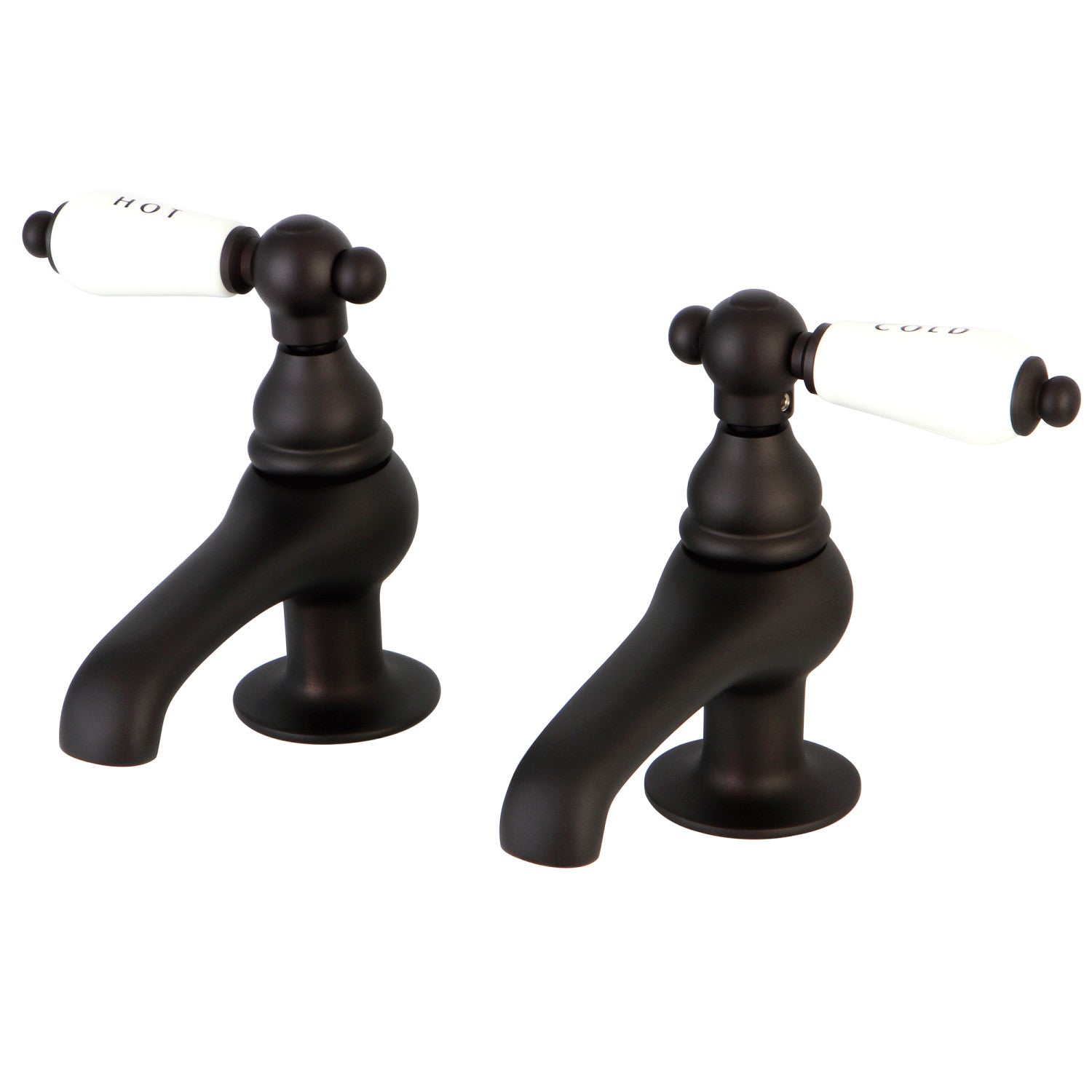 Kingston Heirloom KS3205PL - Restoration Two-Handle Deck Mount Basin Tap Faucet, Oil Rubbed Bronze — image 1